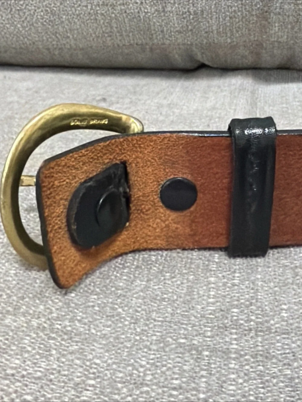Vintage Don Hume Basket Weave River Belt Black